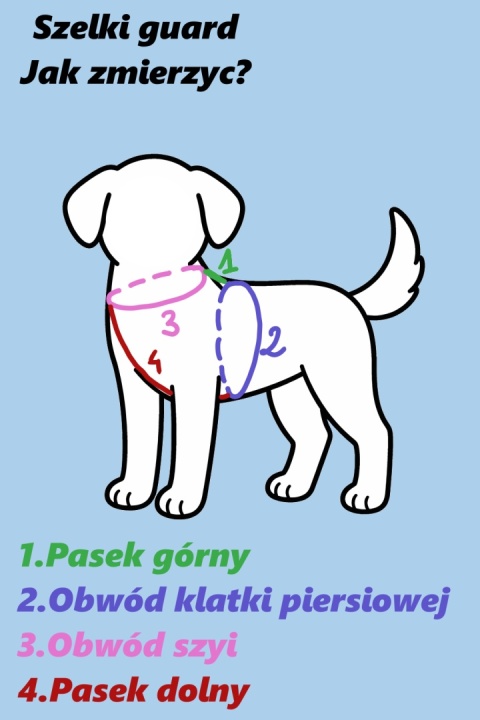 Szelki guard ,,Śnieżynki'' szer.taśmy 2cm